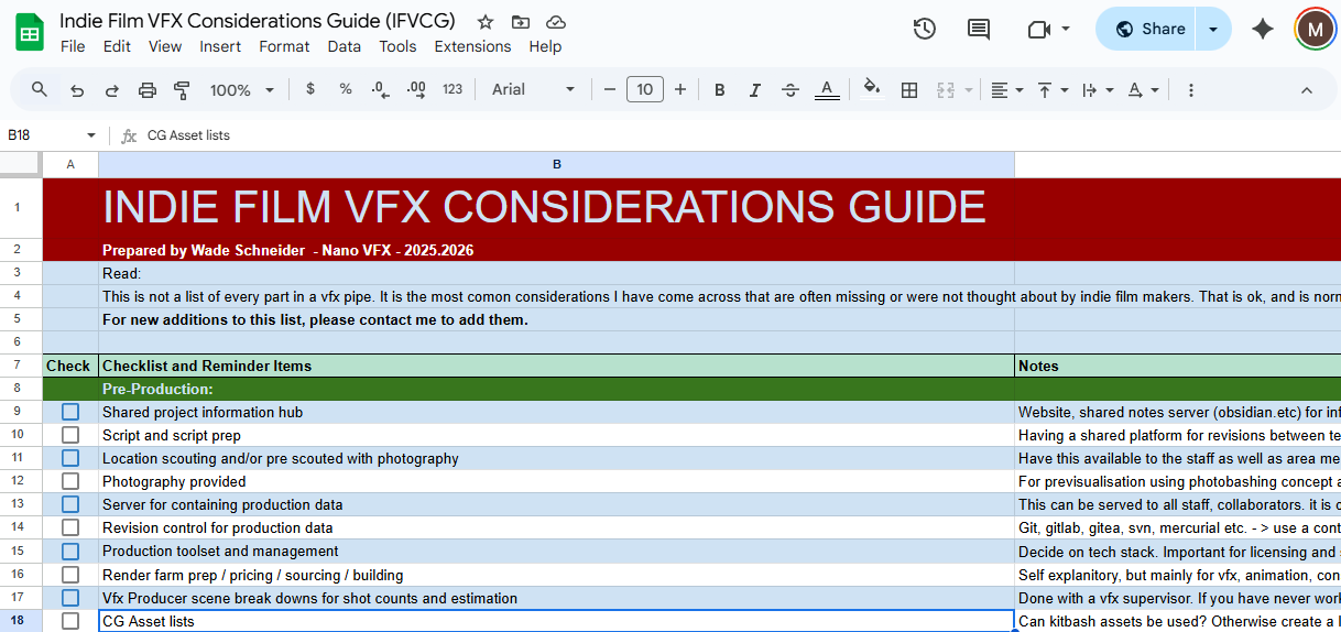 image from Indie Film VFX Considerations Guide (IFVCG)